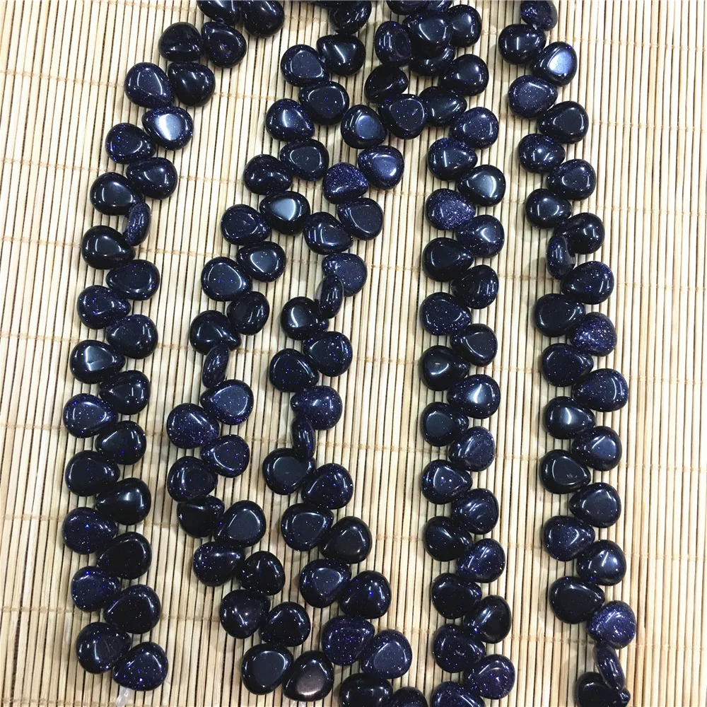 

1 Strand 33Pcs 12x10x5mm Blue Sand Stone Teardrop Loose Beads For DIY Jewelry Making Accessories Boutique Gift