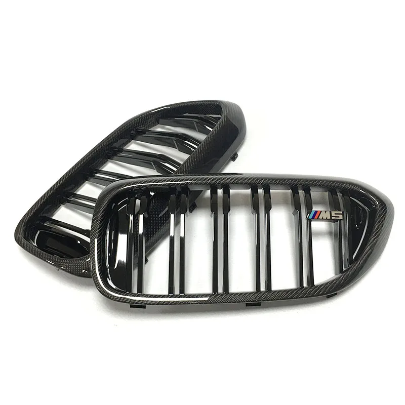 

Car Grill Replacement G30 Front Bumper Grill For BMW 5 Series M5 G31 520i 530i 540i 2-slat Carbon Black Front Kidney Grille