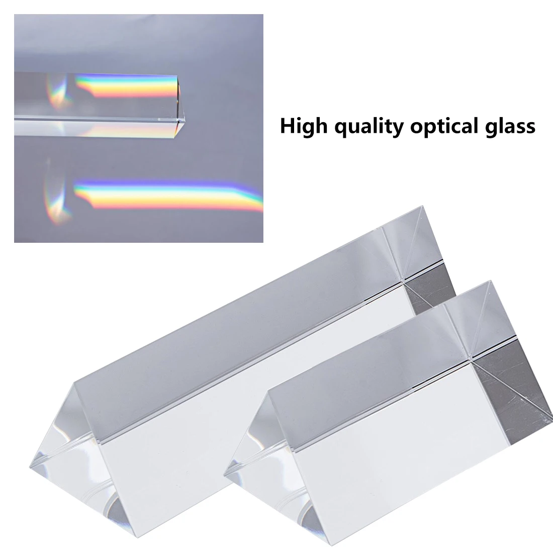 40*40*180mm Right Angle Reflecting Triangular Prism K9 Optical Glass For Teaching Light Spectrum | Prisms