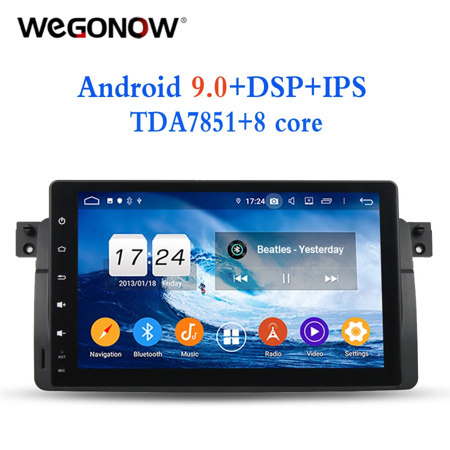9 &quotips TDA7851 Android 0 для BMW E46 M3 1998 2005 Восьмиядерный 4 Гб + 32 ГБ Автомобильный dvd плеер gps