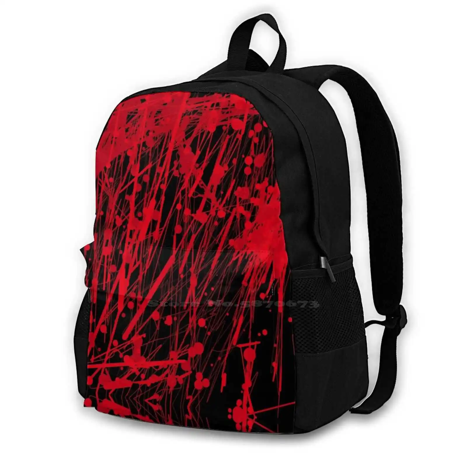 

Кровавый. Дорожные сумки для ноутбука для женщин и мужчин, школьные ранцы для подростков, с изображением крови, брызг, мертвых, гитар, гитары