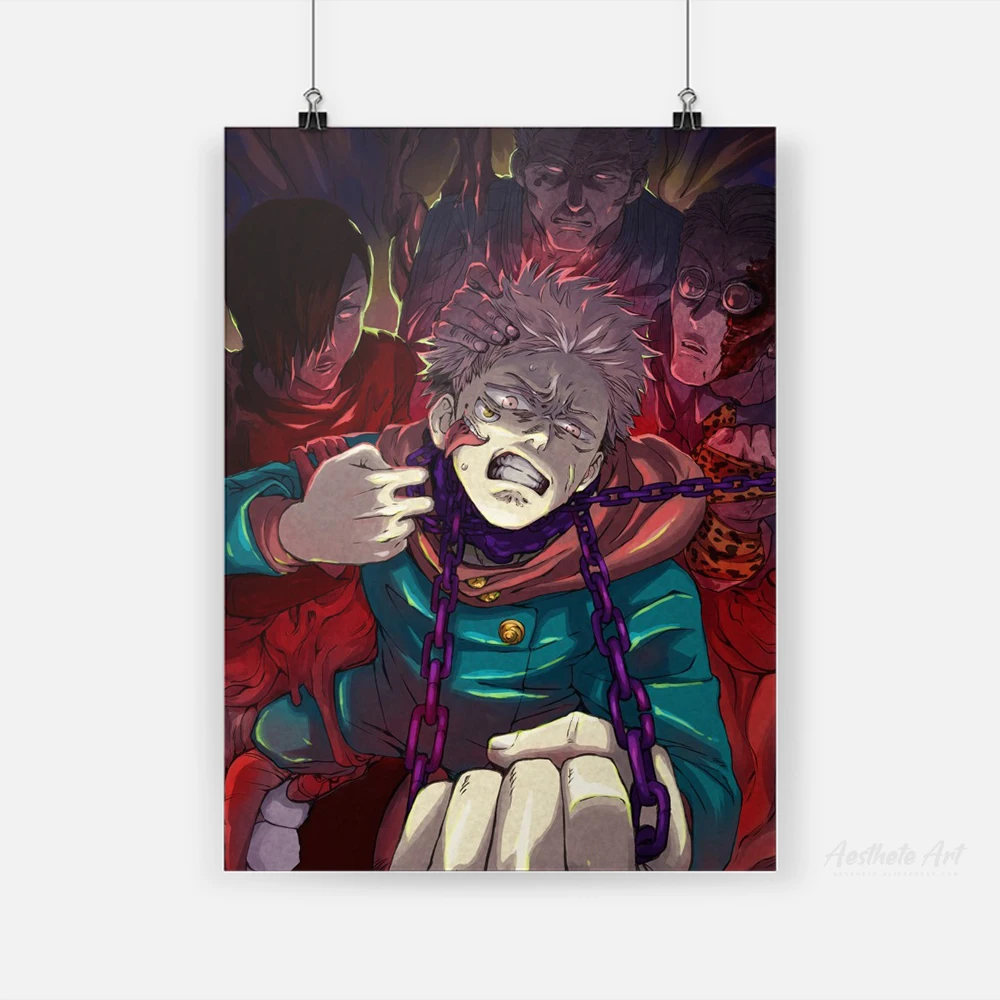 Художественная Картина на холсте из аниме джутсу художественный постер с