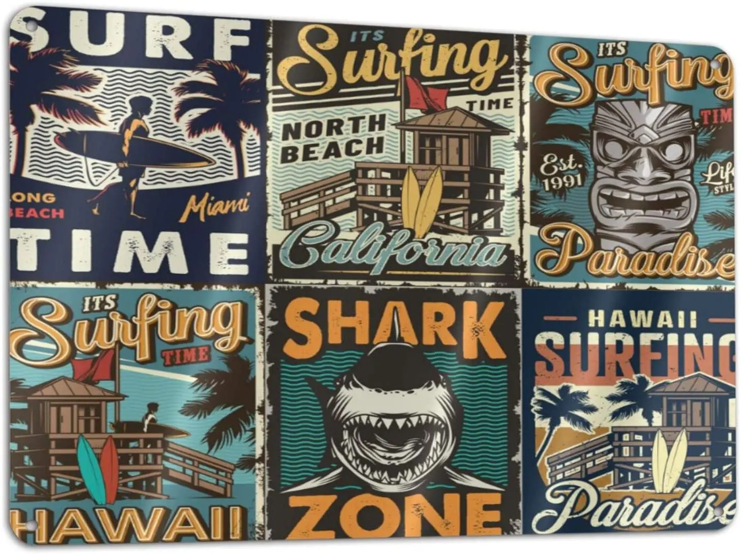 Цветной металлический знак для серфинга Настенный декор не ржавеет модный