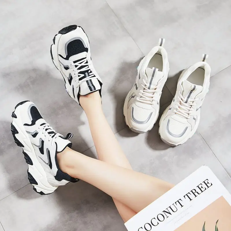 

RIZABINA Women Sneakers New Fashion Mixed Color Platform Spring Shoes Woman Thick Bottom Casual Daily Lady Footwear Size 35-40