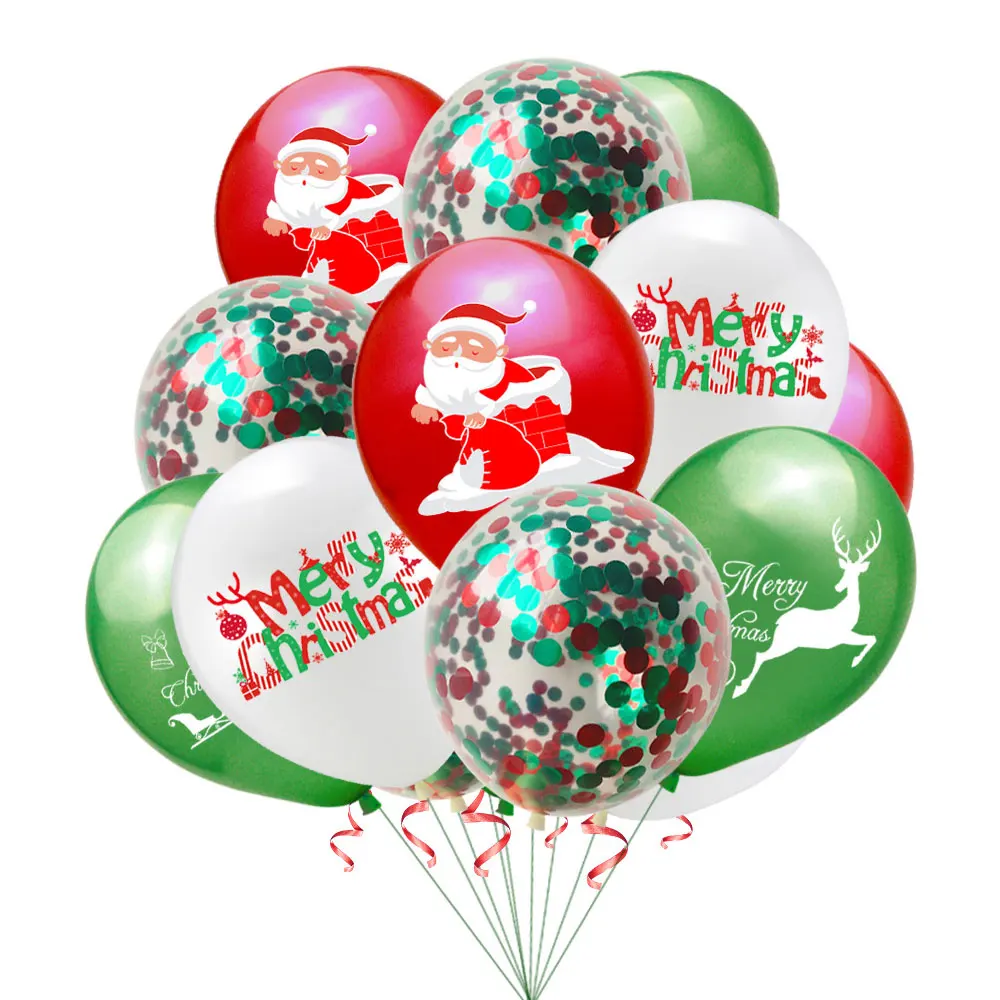 

12inch Merry Christmas Latex Balloons Birthday Balloon Decorations Helium Air Ball Baby Shower Wedding Ballons Party Supplies