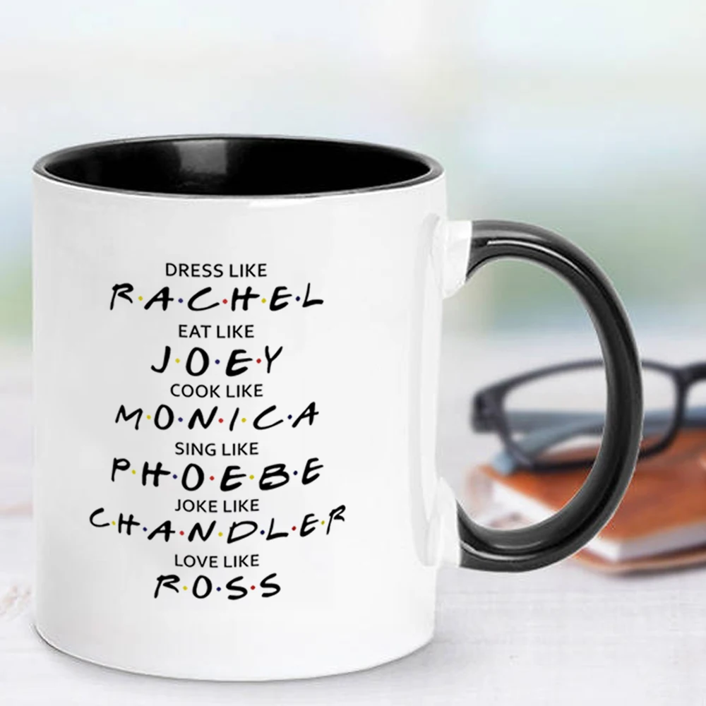 Кружка для ТВ с надписью «Friends», кружка для кофе «Eat Like Джоуи», 350 мл, керамическая кружка для молока для офиса, подарок для ваших лучших друзей
