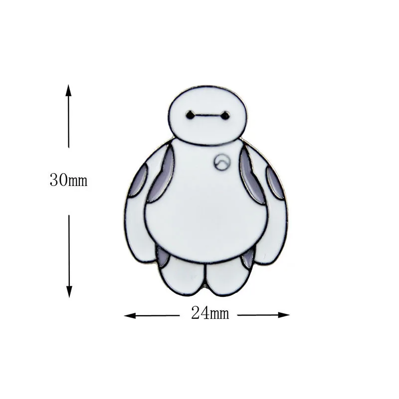 Робот Baymax брошь и Эмаль Булавка Большой Герой значок для женщин мужчин нагрудные значки на рюкзак сумки шляпа значок