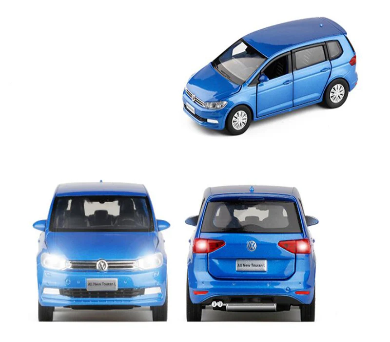1/32 соотношение Детская игрушка Моделирование VolkswageX Touran игрушечный автомобиль сплав литье под давлением модель звук и светильник вытяните назад игрушки подарок на день рождения