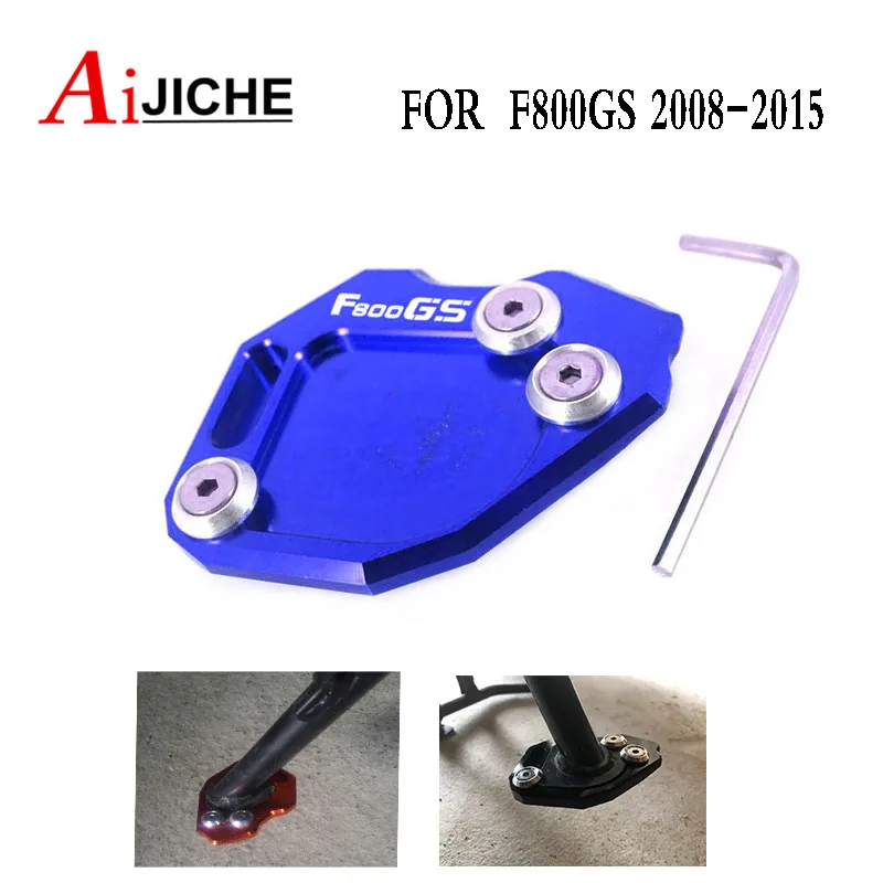 

For BMW F800GS F800 GS F 800GS 2008-2015 2014 Motorcycle CNC Kickstand Foot Side Stand Extension Pad Support Plate With Logo
