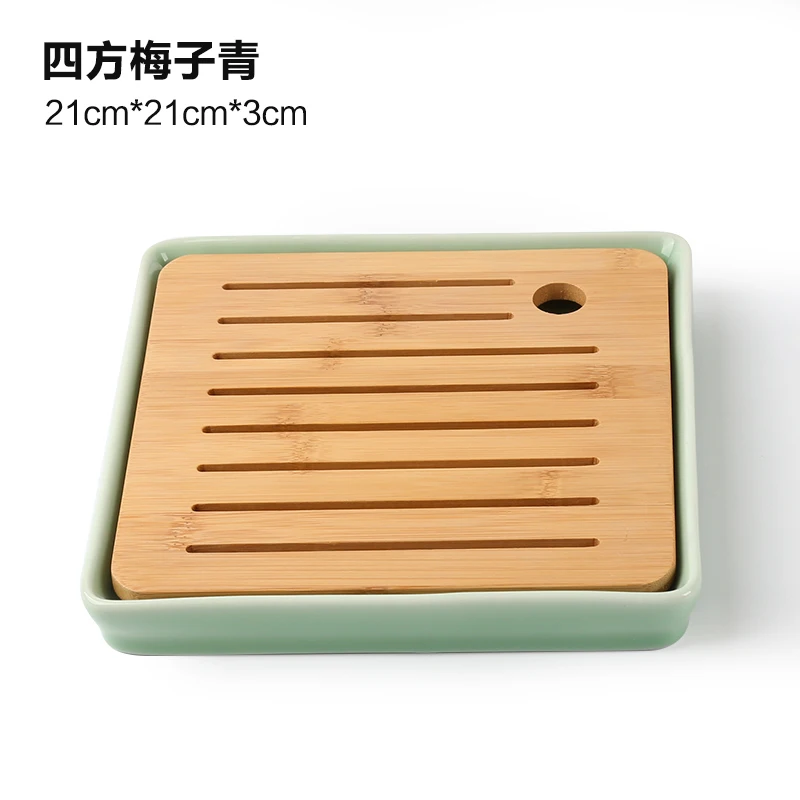 [GRANDNESS] керамический бамбуковый поднос для чая дренажный чайный набор кунг-фу