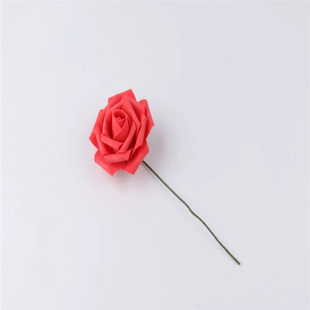 

25pcs Artificial Flowers Foam Rose Fake Flower With Stem Wedding Party Bouquet