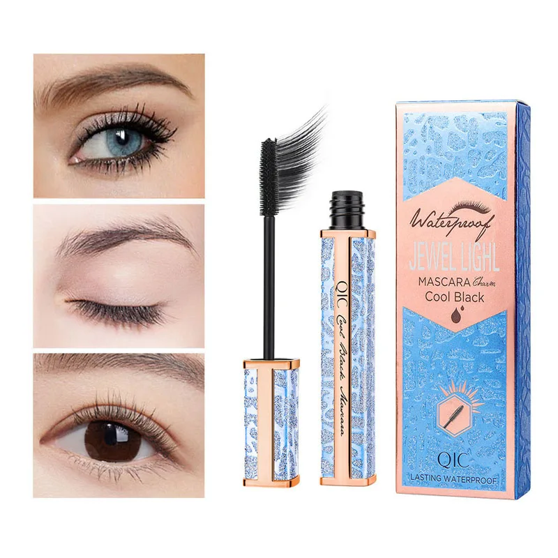 

4D Starry Sky Black Mascara Waterproof Dense Curling No Blooming Eye Makeup Lengthening Lashes Extension Lashes Brush Cosmetics