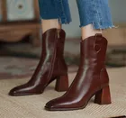 Новинка 2021, осенне-зимние Ботинки Martin, женские короткие ботинки в британском стиле ретро на Высоком толстом каблуке, женские ботинки