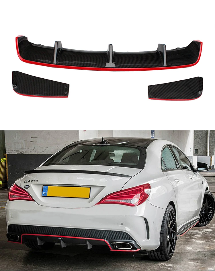 W117 углеродного волокна заднего бампера для Mercedes cla класс W117 A117 C117 CLA180 CLA200 CLA250 CLA45 AMG