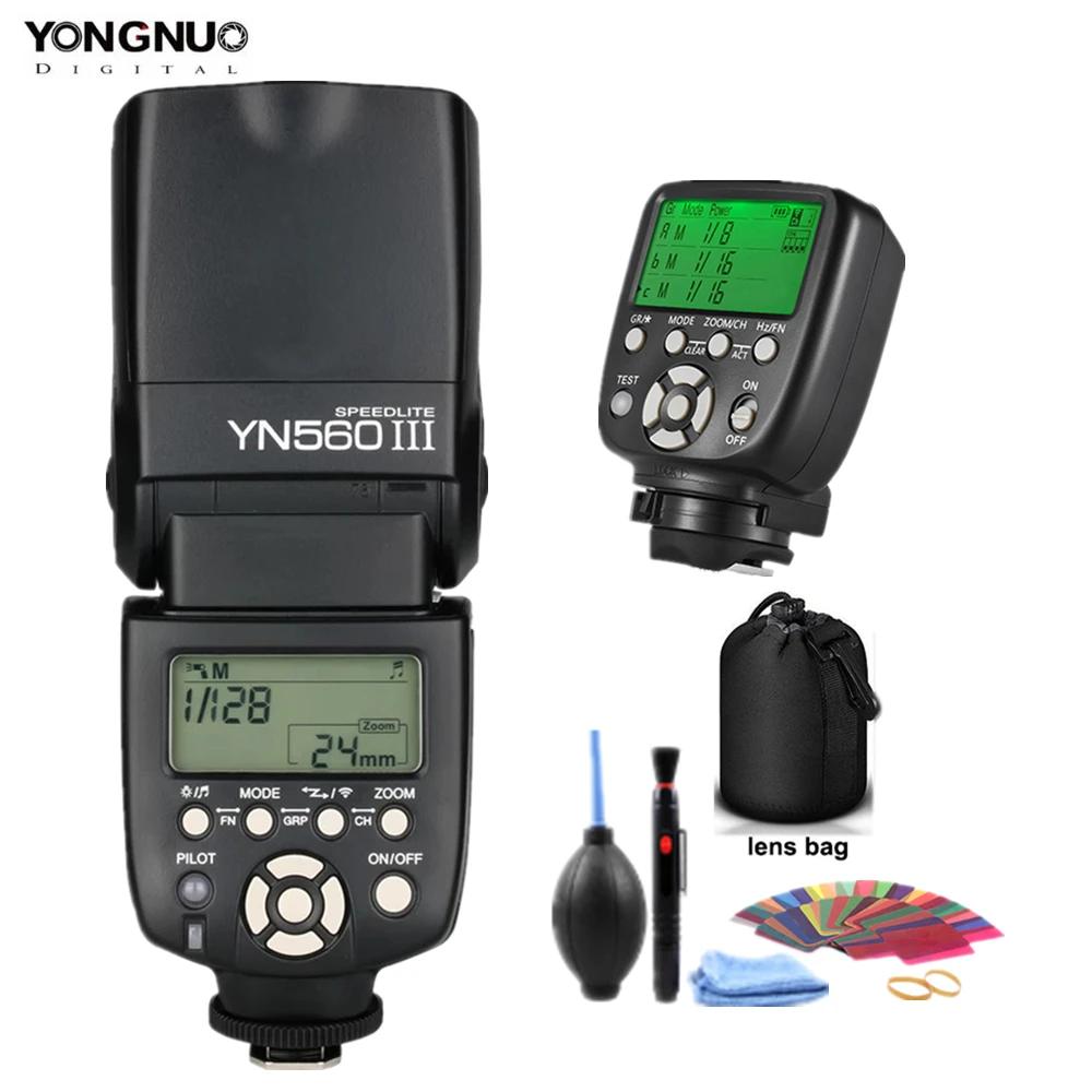 Ручной радиоприемник Yongnuo YN560III YN560 III Вспышка Speedlite + YN560TX II беспроводной