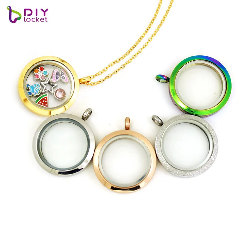 Diylocket 30 мм из нержавеющей стали круглый плавающий медальон с подвесками