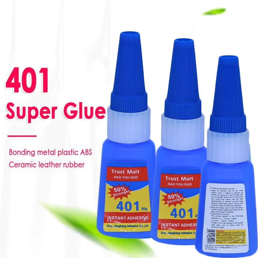 

401 Super Glue Multi-Purpose For DIY Craft PVC Glue Household Goods Instant Adhesive Bottle For Home Accessories Office Supplies