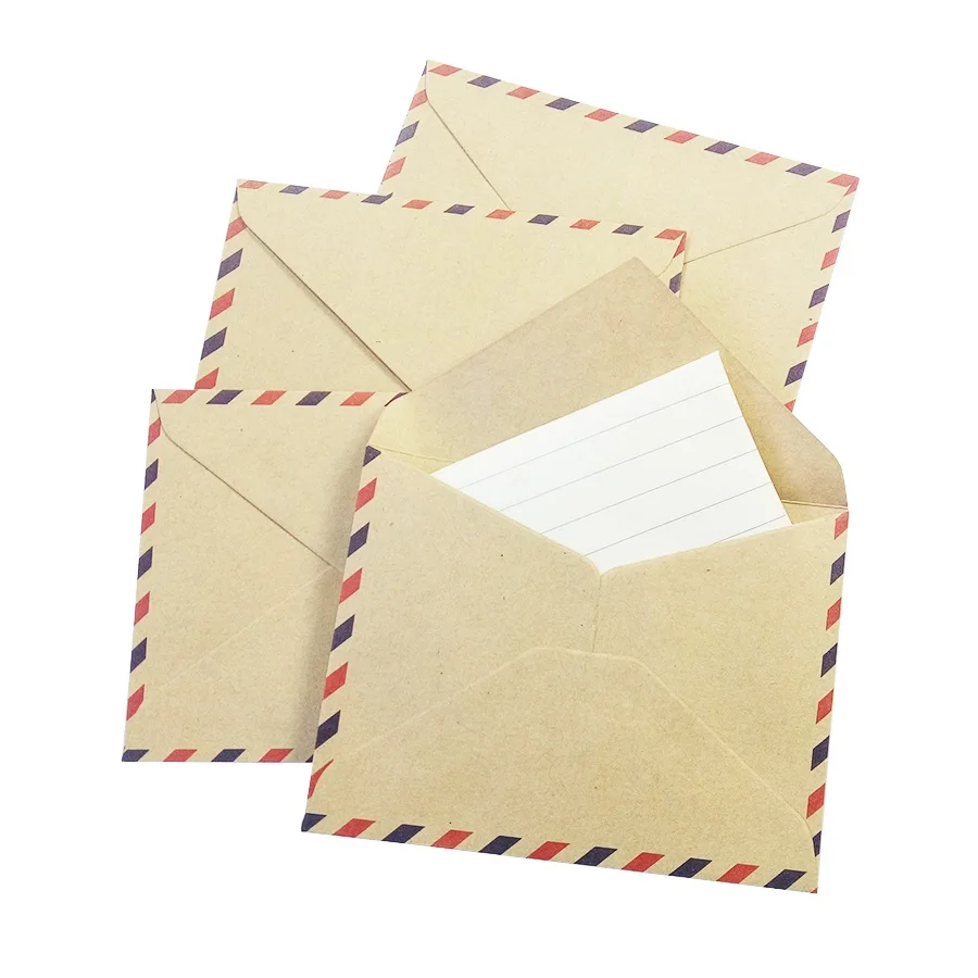 

240 Pcs/lot Mini Retro Vintage Kraft Paper Envelopes For Cards Party Supplies