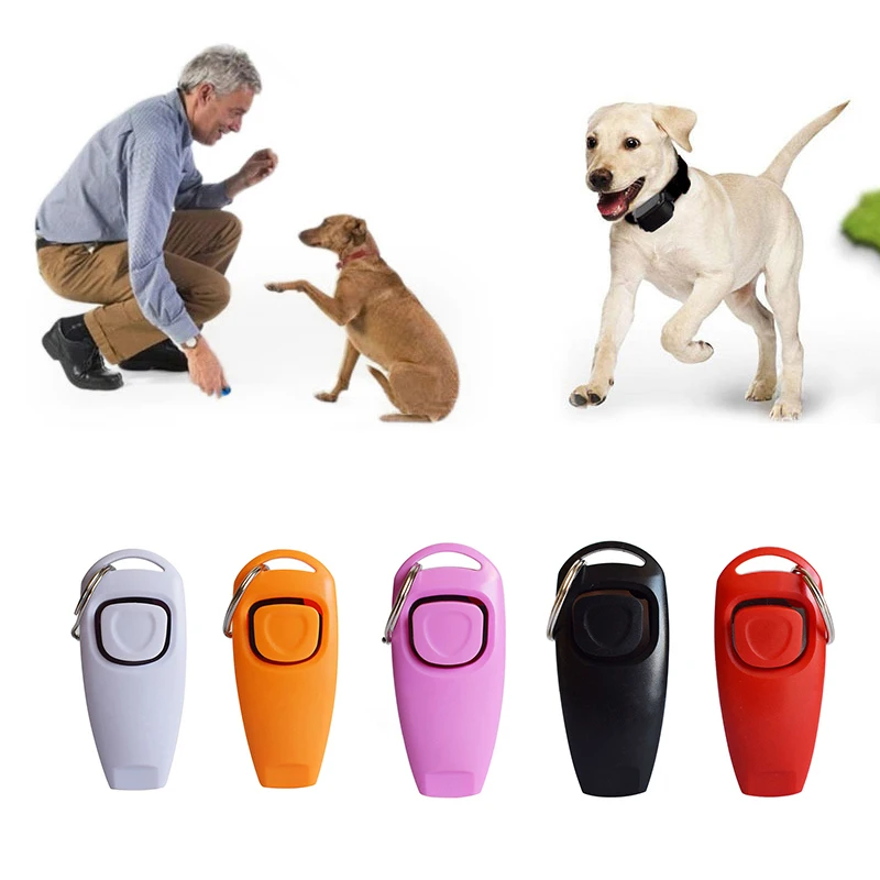 

1pc Pet Dog Whistle And Clicker Puppy Stop Barking Training Aid Tool Clicker Portable Trainer Pet Products Supplies Dog Toys