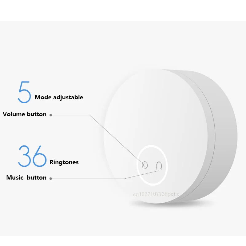 Беспроводной дверной звонок Youpin Linptech самообеспечиваемый энергией с Wi-Fi работает