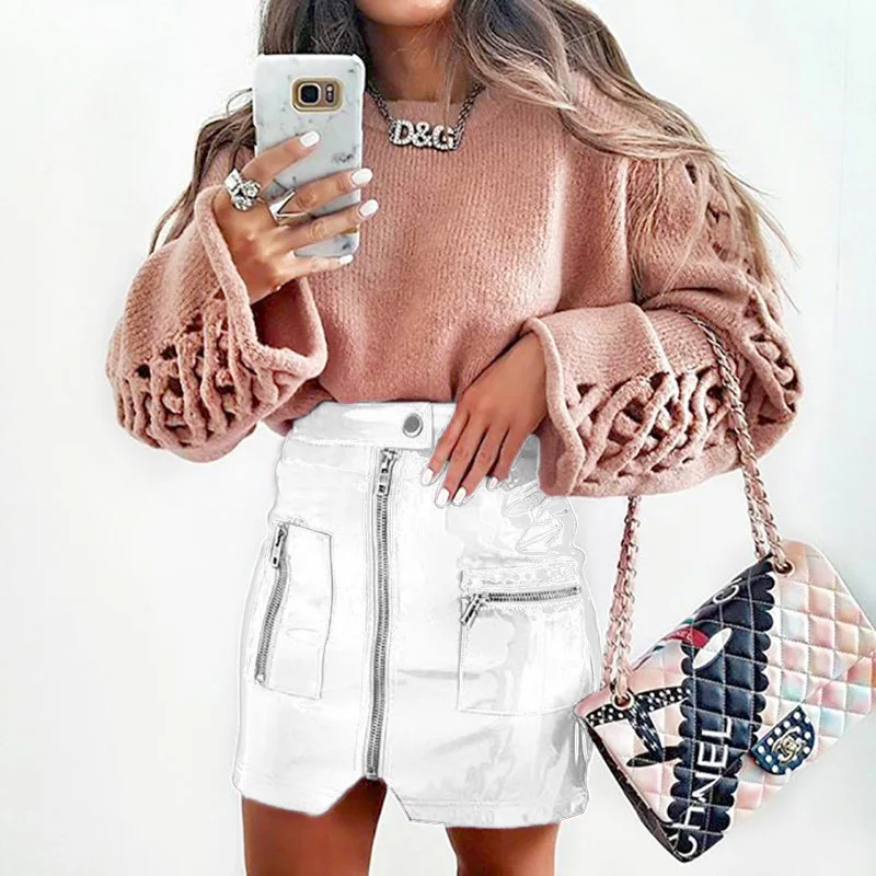 Женская юбка с завышенной талией однотонная облегающая трапециевидной формы на