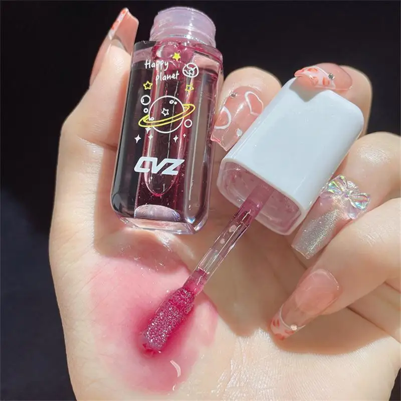 

Стеклянное масло для губ, увлажняющий прозрачный глазурь для губ, уменьшающий линии губ, блеск для губ, макияж губ, прозрачная жидкая помада