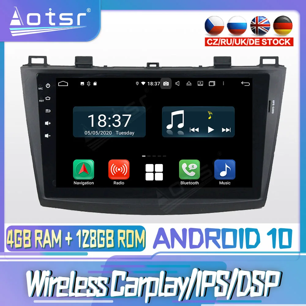 

Android 10 PX6 128G для MAZDA 3 2010 - 2012 Carplay DVD GPS навигация Авто Радио стерео видео мультимедиа плеер головное устройство 2din