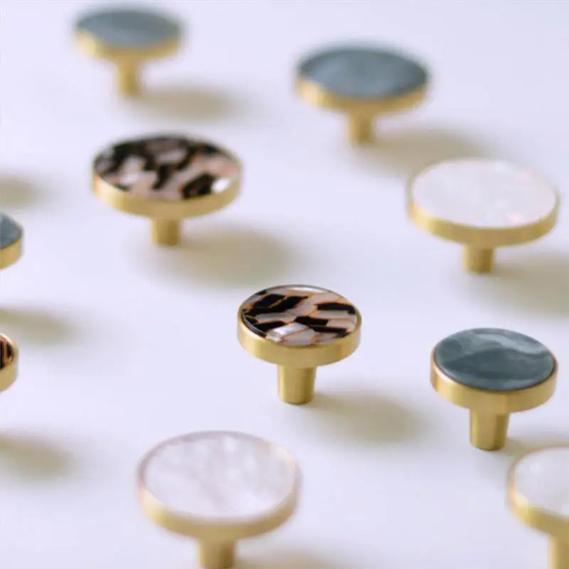 Круглые латунные Мебельная ручка дверная для шкафа Ручка Кухня латунь комод