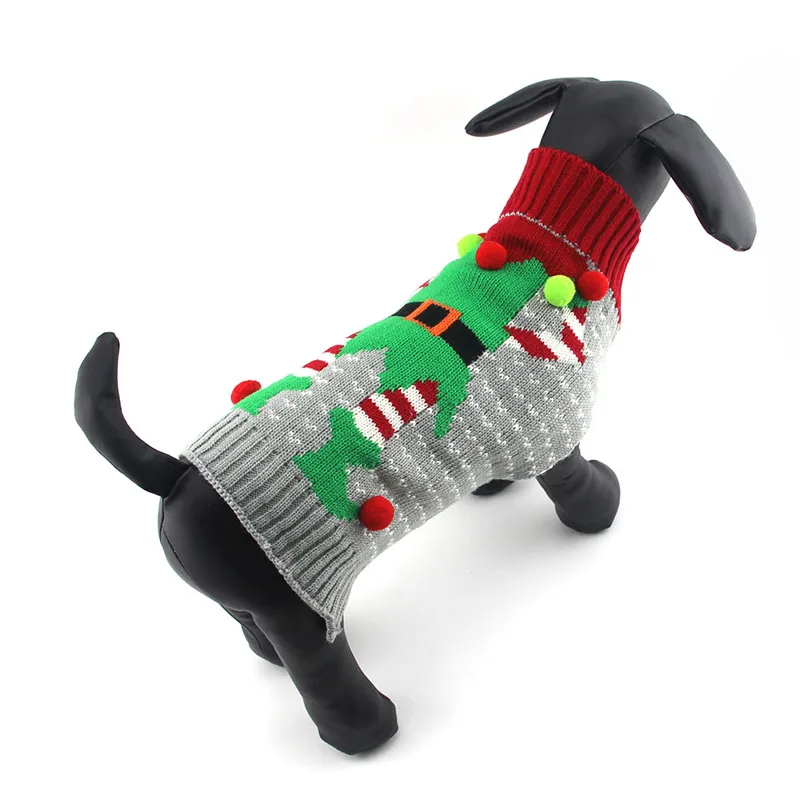 Милый клоун Свитера для собак праздничный костюм маленьких средних кошек зимняя