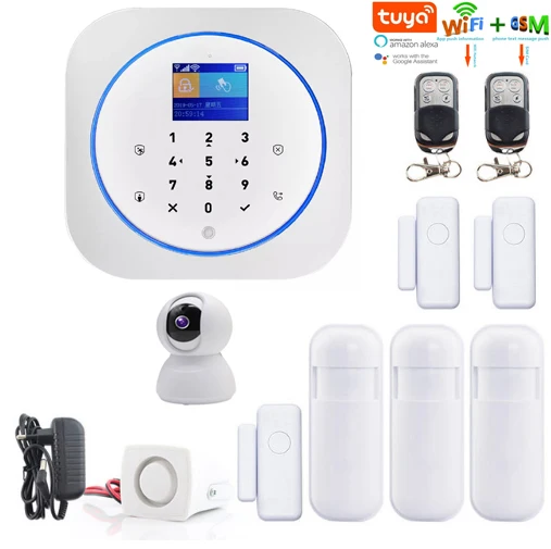 Yobang безопасности Tuya wifi Беспроводная GSM сигнализация Alexa Google домашняя охранная