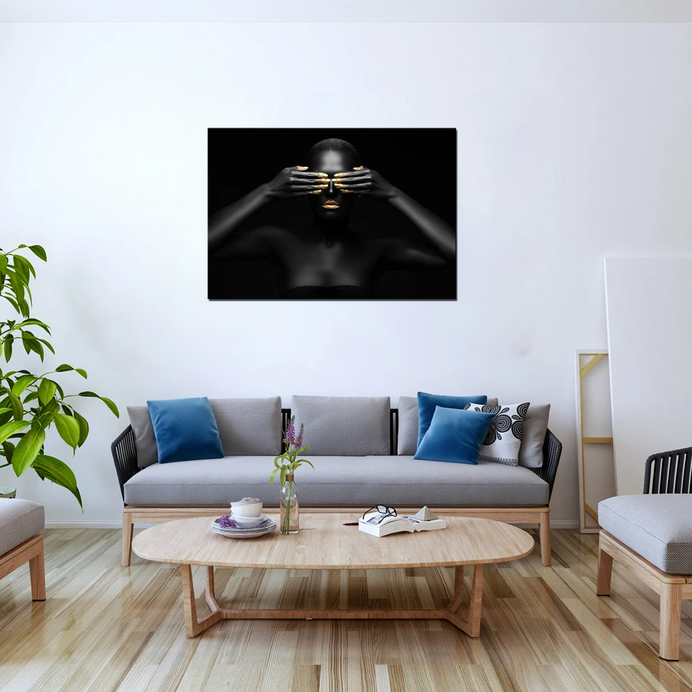 Африканская Женская художественная живопись настенное искусство холст принты