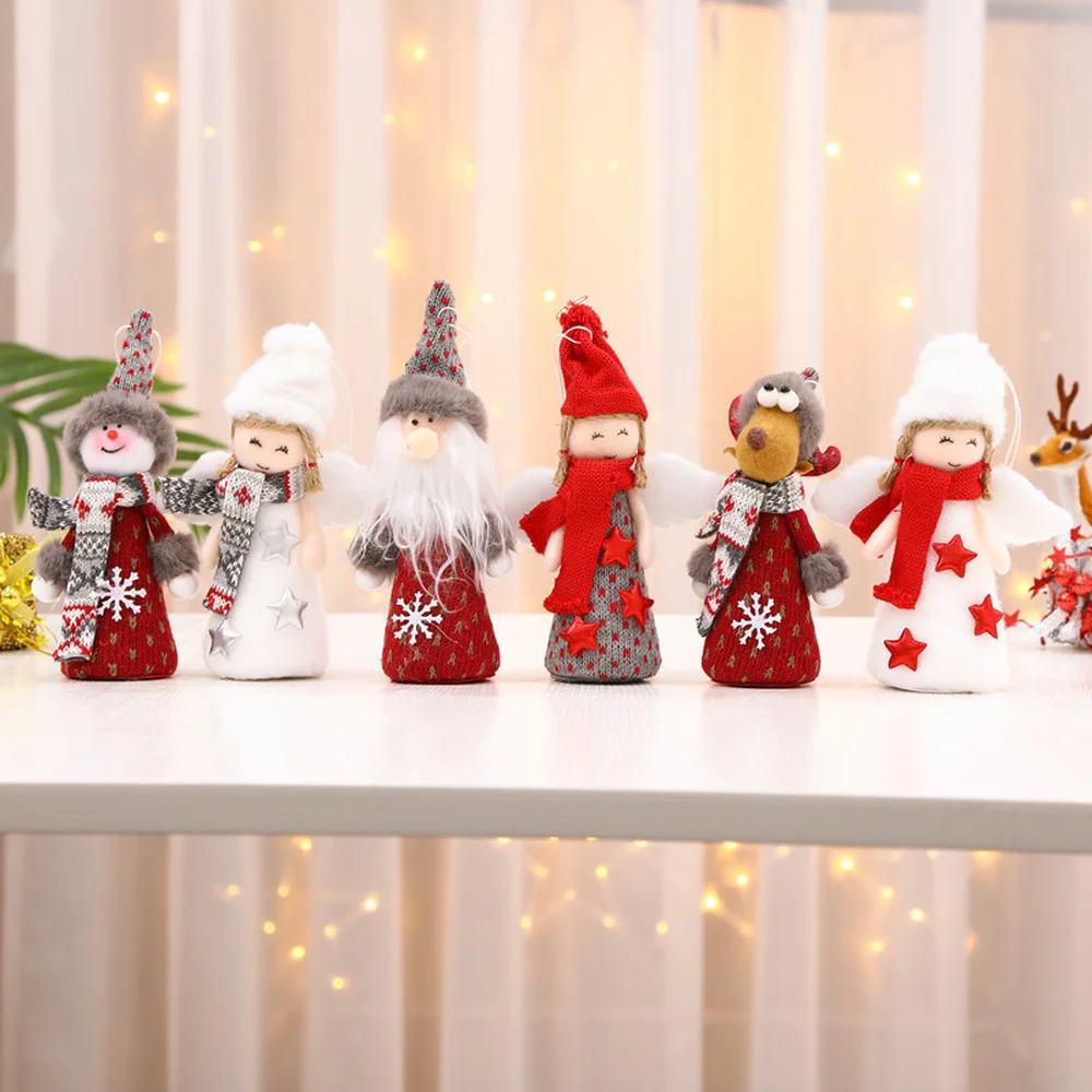 

2022 New Year Santa Angle Girl Christmas Doll Pendant Christmas Tree Decoration for Home Xmas Gifts Ornament Navidad Decor 1pc