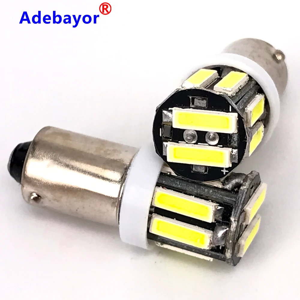 

10 шт. BA9S 10 LED 7020 10 SMD 434 T4W H6W DC 12 В автомобильные внутренние лампы для чтения купольная лампа