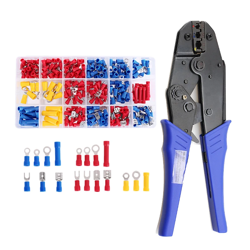 

Terminals Crimping Pliers Electrical Hand Tools Set Crimping Pliers 175pcs Insulated Terminals Wire Cable Connector Kits