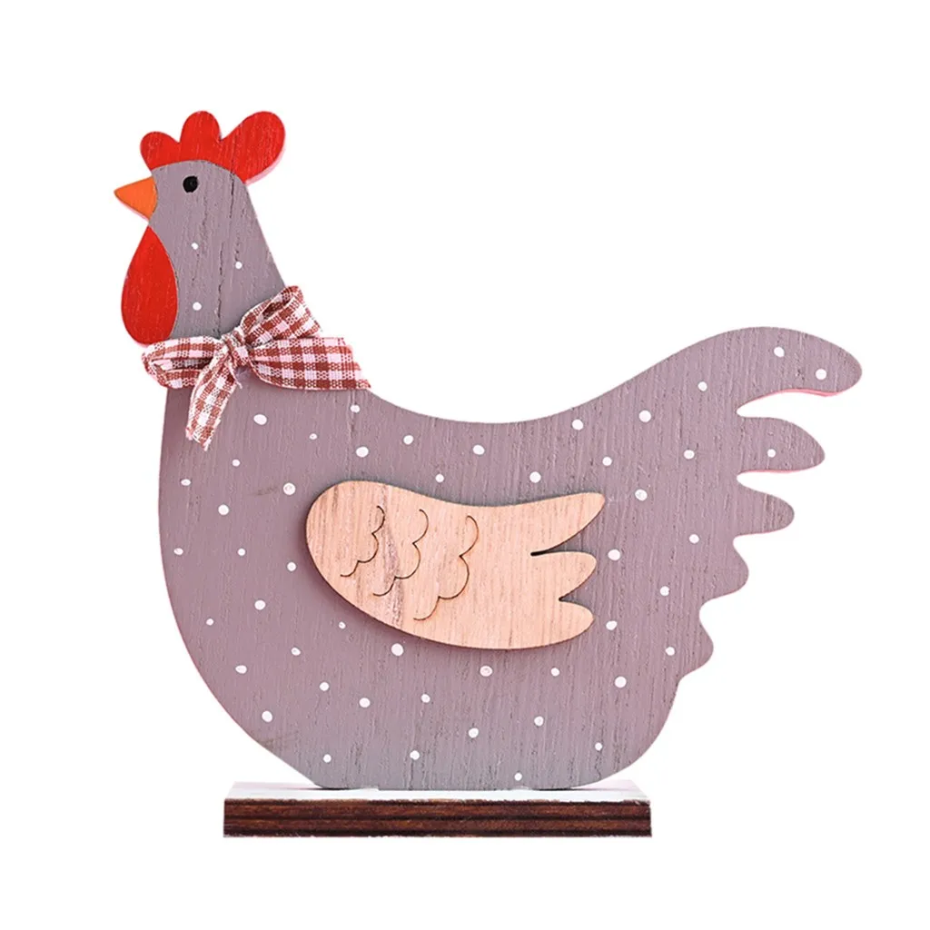 Украшения на Пасхальный день 1 шт. деревянные куриные формы настольные украшения