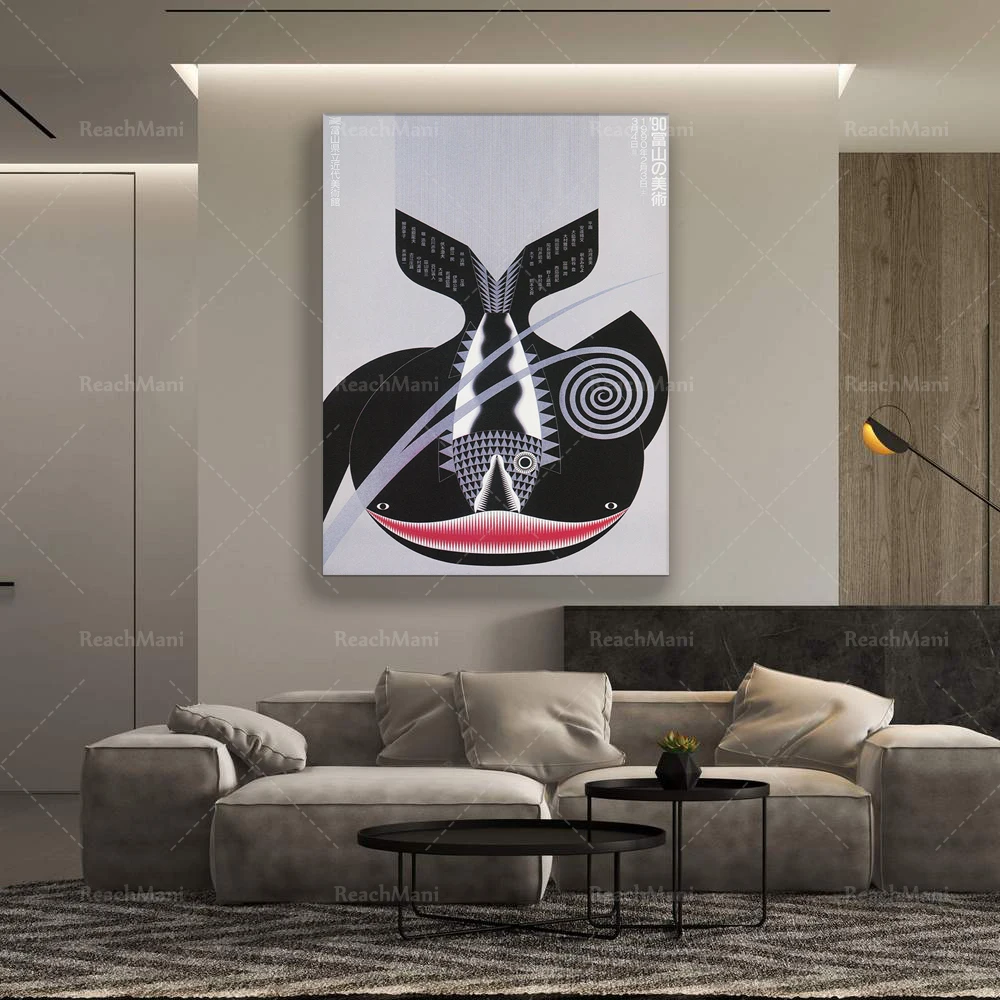 Винтажный выставочный постер Kazumasa Nagai Art of Toyama копия винтажного японского постера