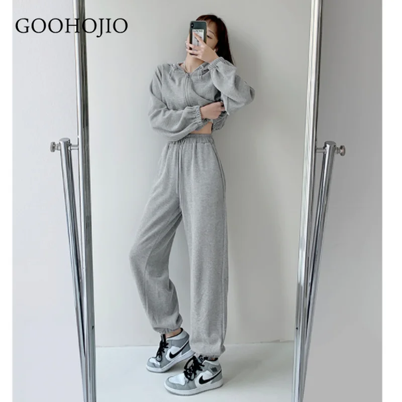 

GOOHOJIO 2021 New Spring Autumn Fashion Sweatpants Women Loose Fashionable Casual Pants Women High Waist Harem Pants for Women