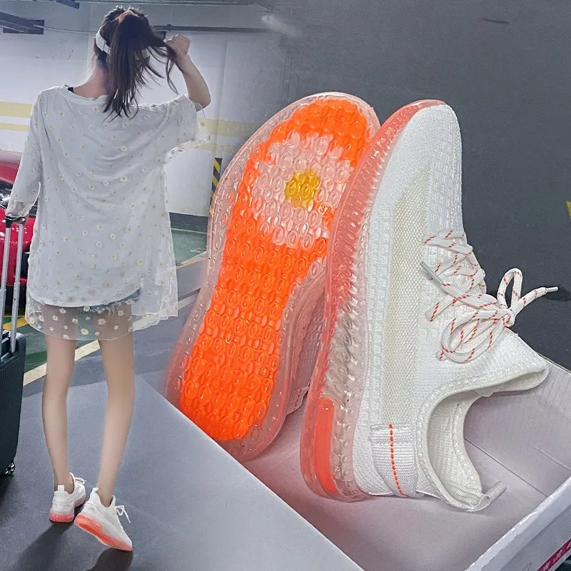 

2021 Fashion Women's Running Shoes Cool Street Mesh Sneakers Woman Air Sports Shoes Hot Sale Shoes White Sneakers Dad KH014X