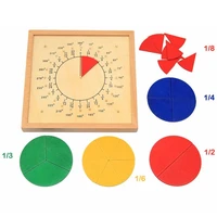 baby toys circular mathematics fraction division teaching aids montessori board wooden toys child educational gift math toy
