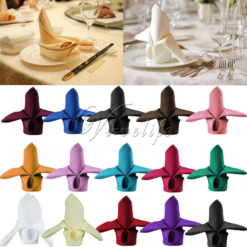 50 шт. льняная салфетка Полиэстеровая носовой платок 12 &quotx 12&quot столовая Банкетная