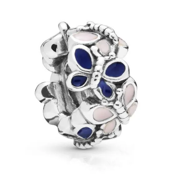 

Genuine 925 Sterling Silver Bead Charm Butterfly Arrangement Spacer Beads Fit Pan Bracelet & Necklace Diy Jewelry