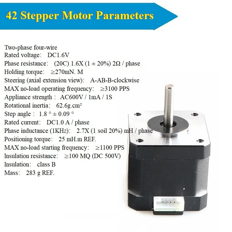 42 Шаговый двигатель + кронштейн двигателя для гравировального Станка/3D