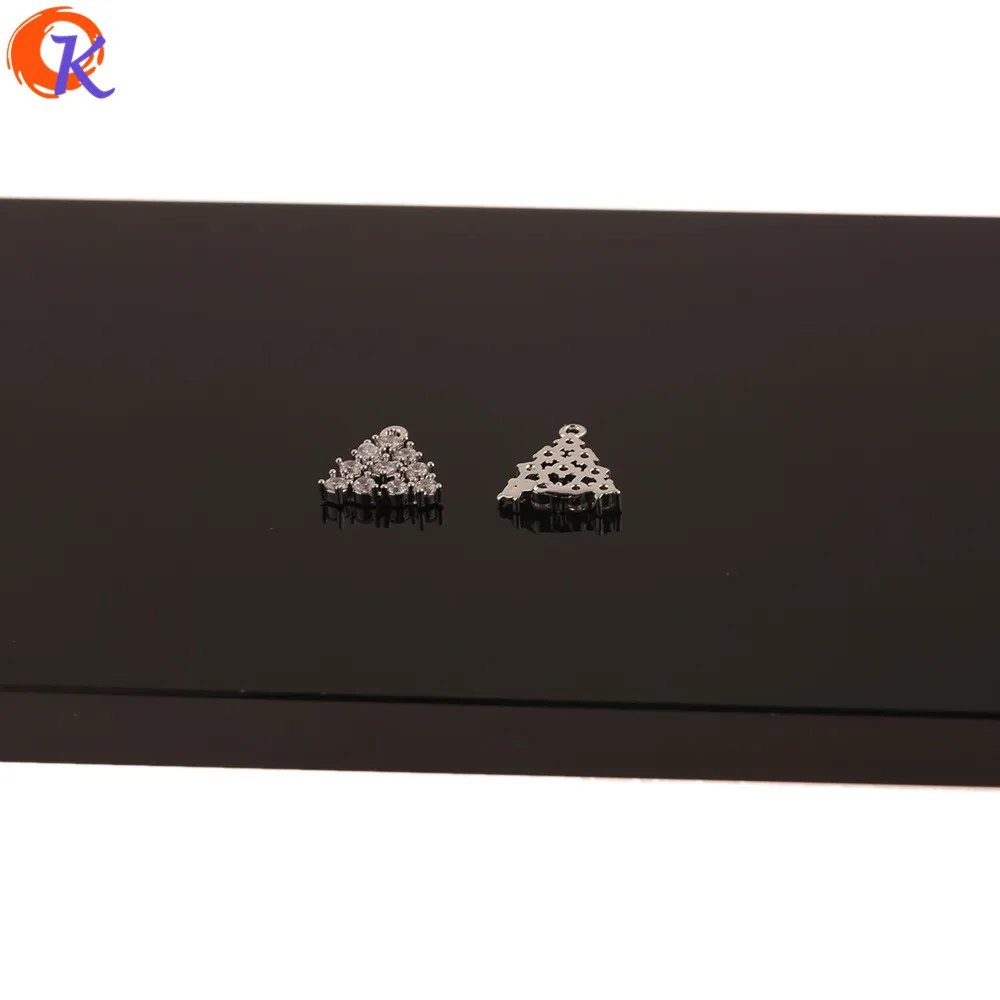 

Cordial Design 20Pcs 11*12MM Jewelry Accessories/CZ Pendant/DIY Earrings Making/Genuine Gold Plating/Hand Made/Rhinestone Charms