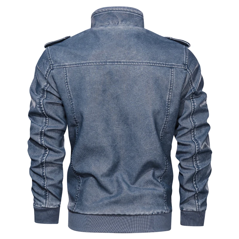 L-6XL, новинка, зимняя мужская кожаная куртка, Ретро стиль, мотоциклетная куртка из искусственной кожи, модное пальто из искусственной кожи PU размера плюс, мужская куртка-бомбер s