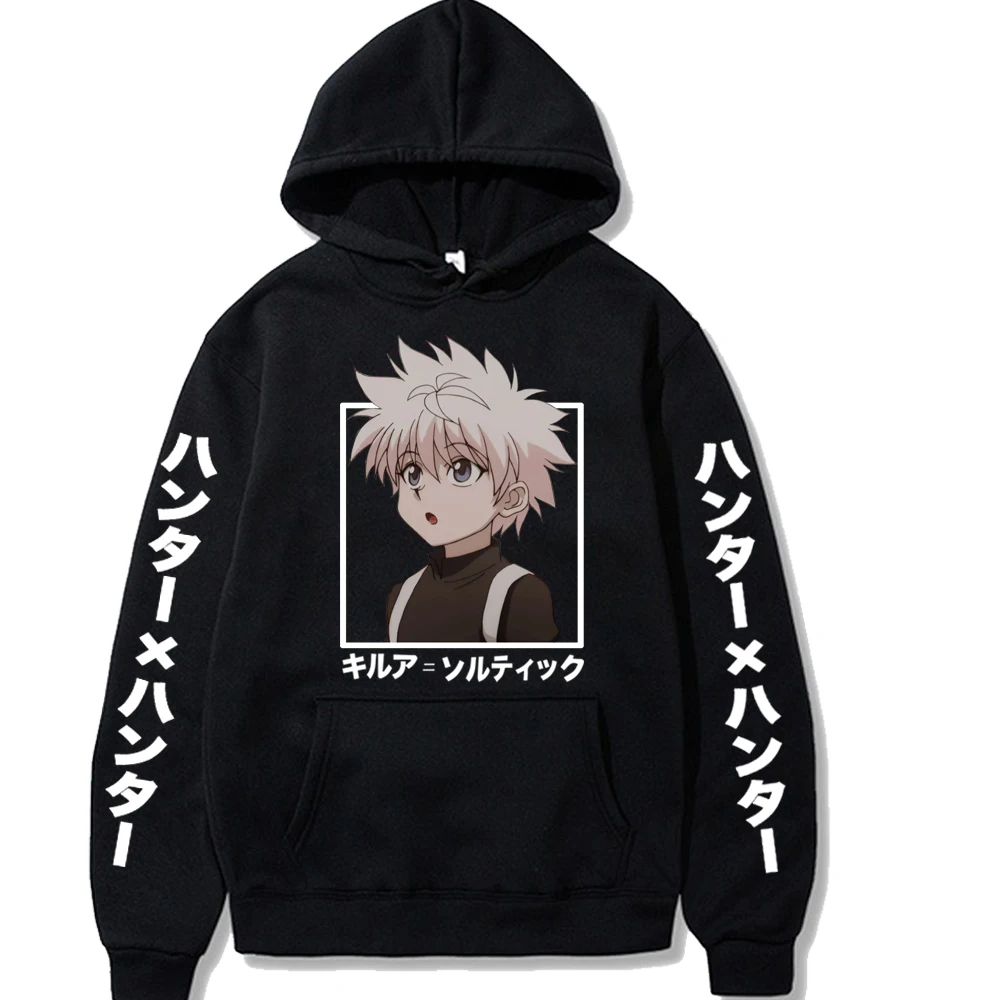 

Толстовка Hunter X Hunter с капюшоном, Аниме толстовки, свободные свитшоты, пуловер с длинным рукавом, зимняя теплая Женская одежда, мужская одежда
