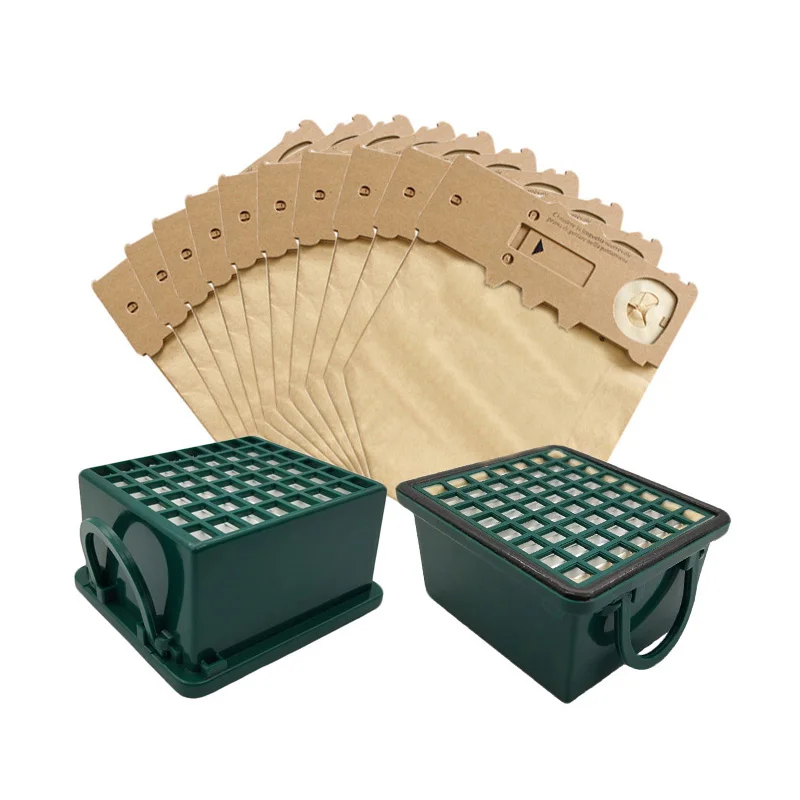 

7pcs/lot Hepa filter & dust bag replacements for Vorwerk VK130 VK131 Vacuum cleaner filter accessories cleaning bag spare parts