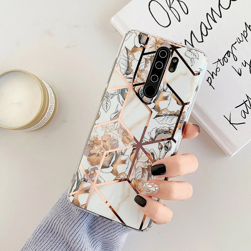 Чехол Etui для Redmi Note 8 Pro Модный чехол из ТПУ с покрытием цветами и травой телефона