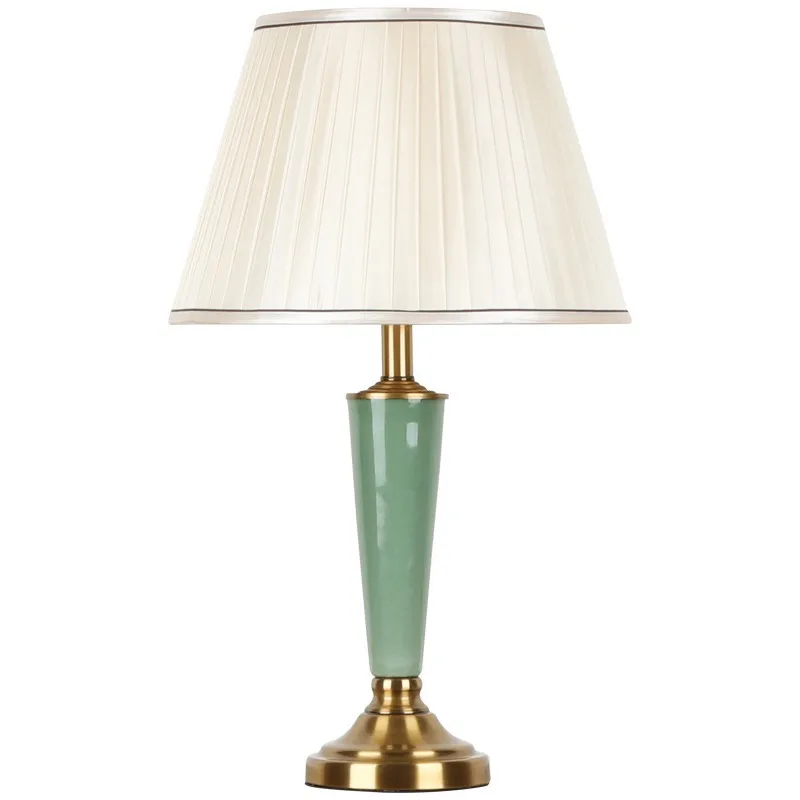 Цзиндэчжэнь Зеленая Керамическая Настольная лампа американский стиль