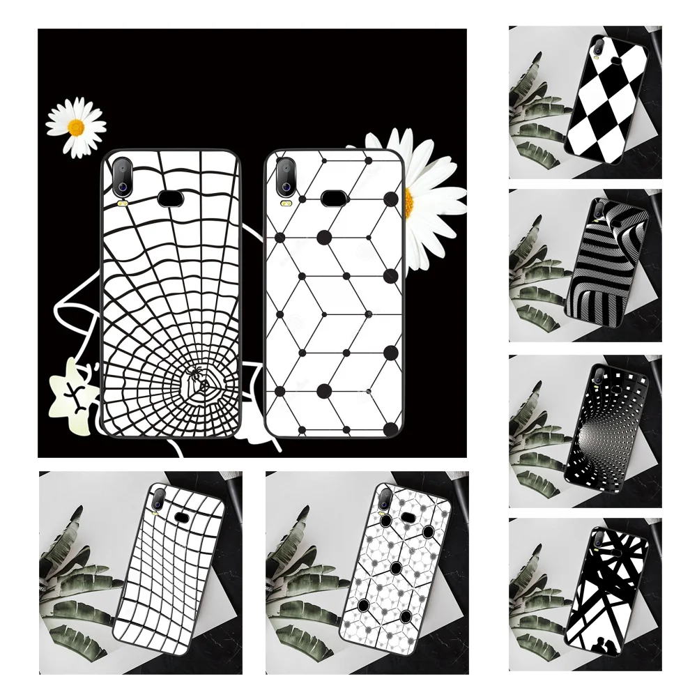 NBDRUICAI черно-белая полоса черный ТПУ мягкий резиновый чехол для телефона Samsung A10 A20