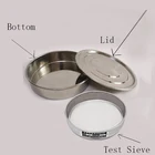 Крышка + дно + тестовое сито диаметром 20 см Оцинкованная Крышка и контейнер для лабораторной выборки